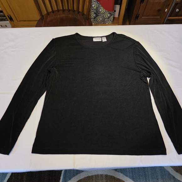 Chico's Travelers Black Knit Blouse Sweater XL EUC - Picture 4 of 8